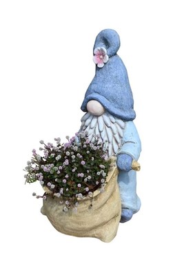 氧化镁布袋精灵in地精甘道夫手捧布袋盆阳台园装饰摆饰架