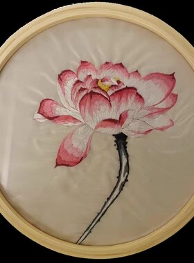 实木樟子松圆形画框  现代 装裱国画 拼图 艺术画等装饰