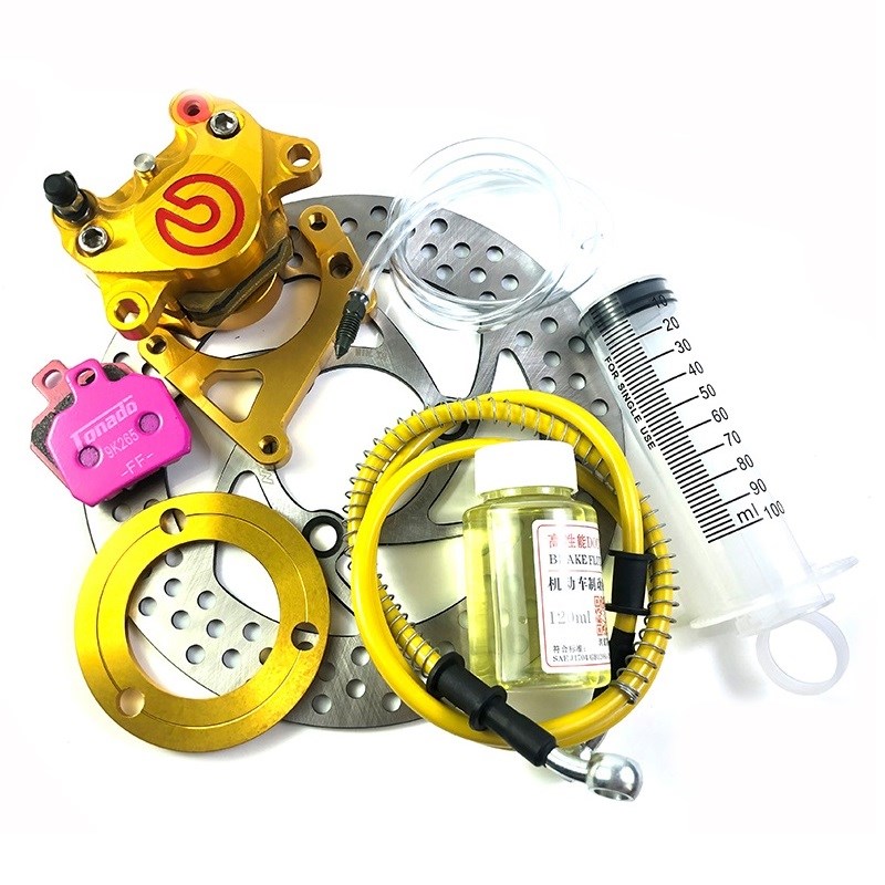 电摩电动车后碟刹改小牛N1S刹车总成小螃蟹卡钳小牛n1s后刹车装