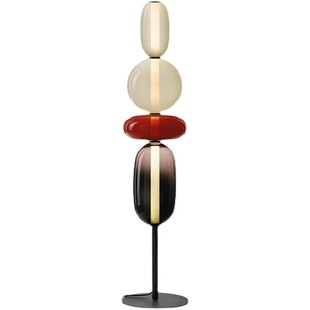 落地灯客厅沙发旁o落地灯客厅现代鹅卵石落地灯in调光