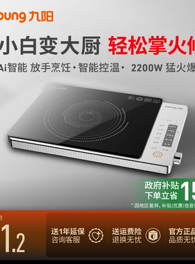 九阳AI智能电磁炉家用2026新款大功率炒菜火锅爆炒防水正品N502
