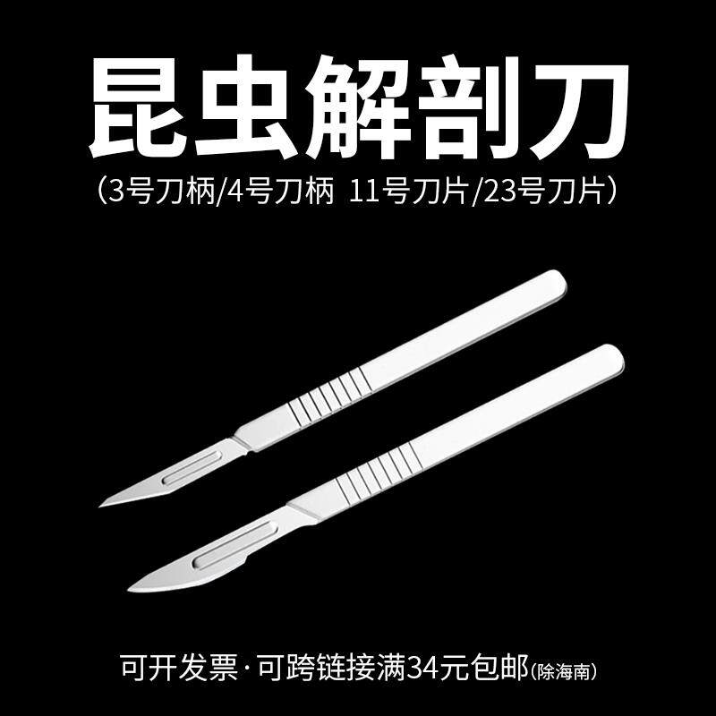 不锈钢解剖刀生物实验解剖实验工具器具器材教学仪器标本制作工具 - 实物图