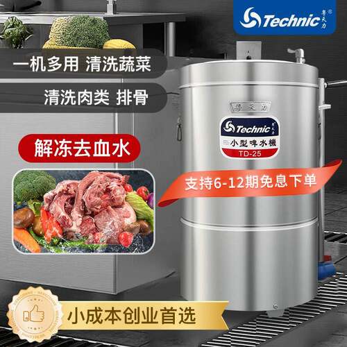 天力TD-25啤水机商用厨房解冻排骨肉类去血水果洗菜清洗机小成本