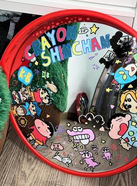 凹凸镜diy广角镜家用装饰哈哈镜彩绘转角镜拍照道具搞怪镜面摆件