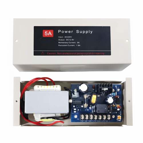 稳定12V5A门禁电源电磁锁电动插头锁指纹机电源控制器可容纳备用