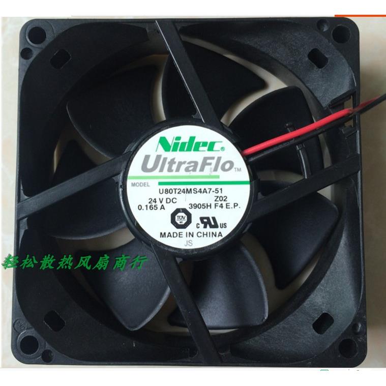 原装NIDEC正品24V 0.165A 变频器8CM厘米8025风扇U80T24MS4A7-51