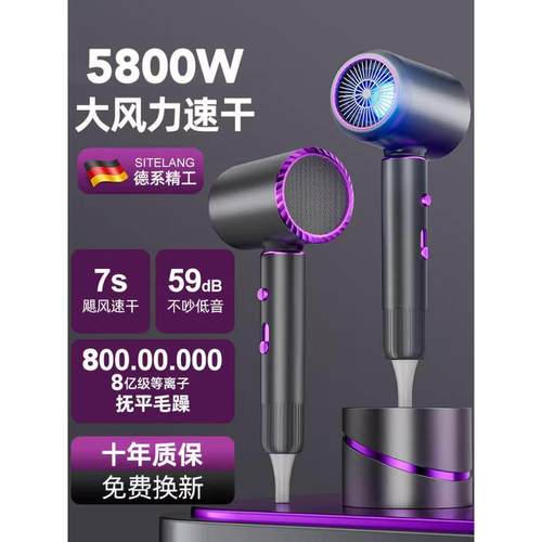 2025新款电吹风机大功率负离子护发家用大风力静音速干吹风筒酒店