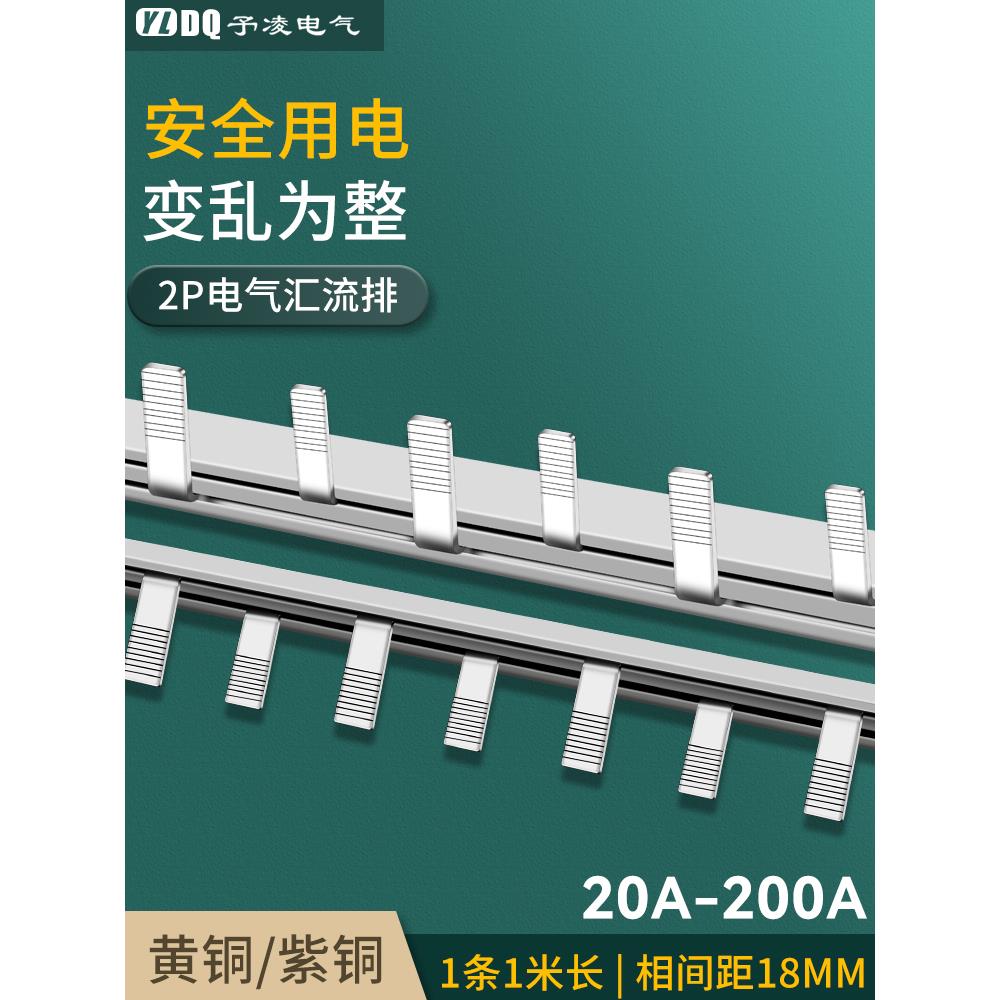 2P63A电气歧管20A32A40A-100A铜连接带配电箱断路器并联