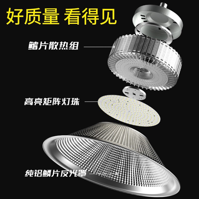 超亮led工矿灯工厂车间仓库厂房照明灯100w150瓦200W鳍片节能吊灯
