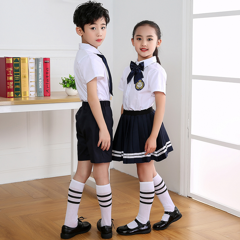 中小学生大合唱表演服装儿童合唱团朗诵演出服英伦风校服毕业拍照