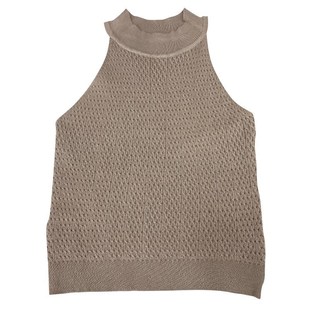 2022春夏性感露肩挂脖子吊带背心洋气百搭修身无袖针织打底上衣女