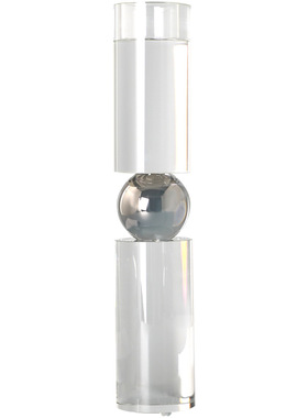 北欧式风格天然水晶圆柱形烛台摆件时尚创意家饰样板房客厅软装品