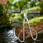 不锈钢园艺修枝芽兰花艺插花分盆景加厚剪叶芽剪轻便户外锋利剪刀