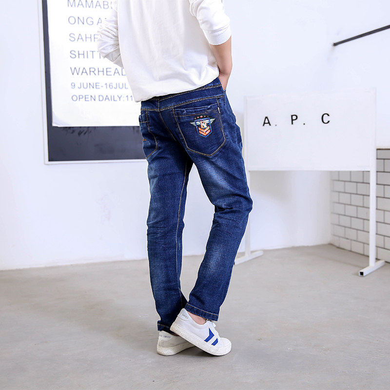 童装男童裤子2021新款5岁中大童春秋长裤8宽松9男孩牛仔裤7加绒10