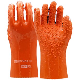 东亚807手套防滑止滑浸塑混凝土耐磨防弱酸弱碱耐油防腐蚀加厚