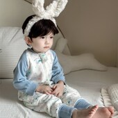 六层婴儿睡袋春秋宝宝可包脚竹棉纱布分腿防踢被儿童安睡神器