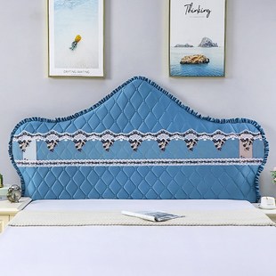 床头罩欧式 全包弹力夹棉罩绒面防尘保护罩圆弧形 222新款