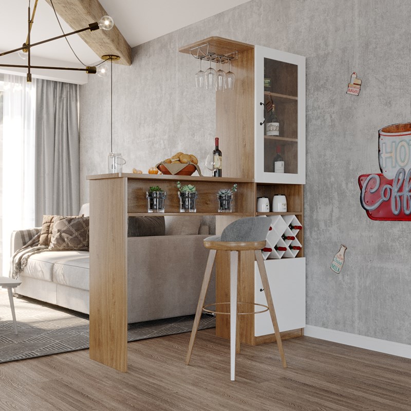 家庭客厅隔断柜酒柜靠墙吧台一体 家用小户型玄关柜现代