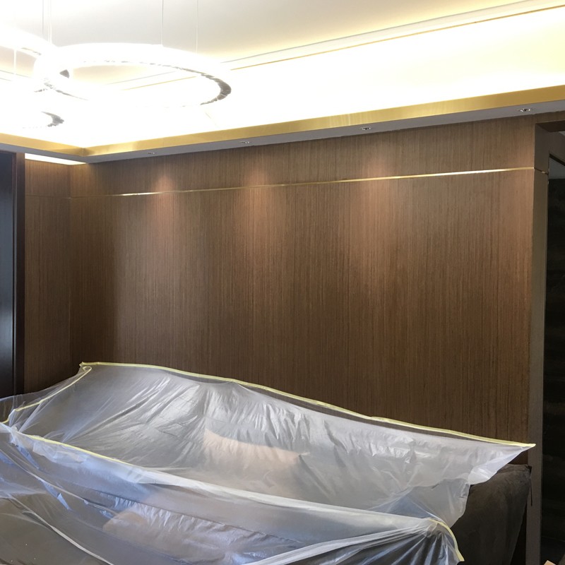 木饰背景墙U板木饰面护墙板免漆kd板装饰板科定板材华天木业