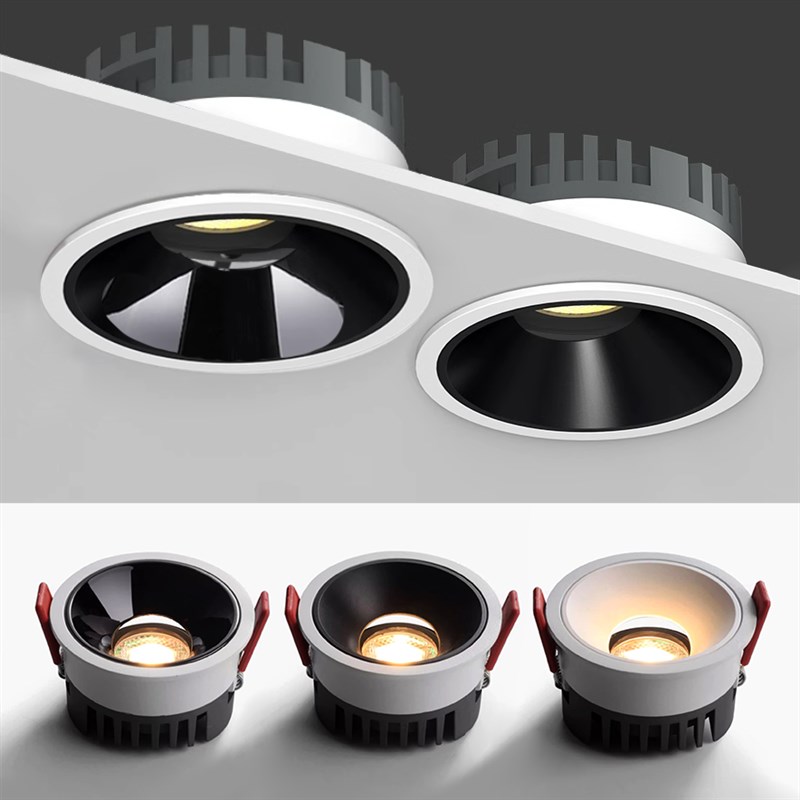 超薄射灯防眩led天花灯嵌入式5cm矮顶75窄边家用高显色洗墙筒灯