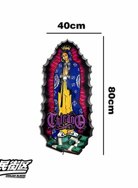 西海岸eho奇卡诺说唱纹身店铺装饰业礼品客厅背景墙发光