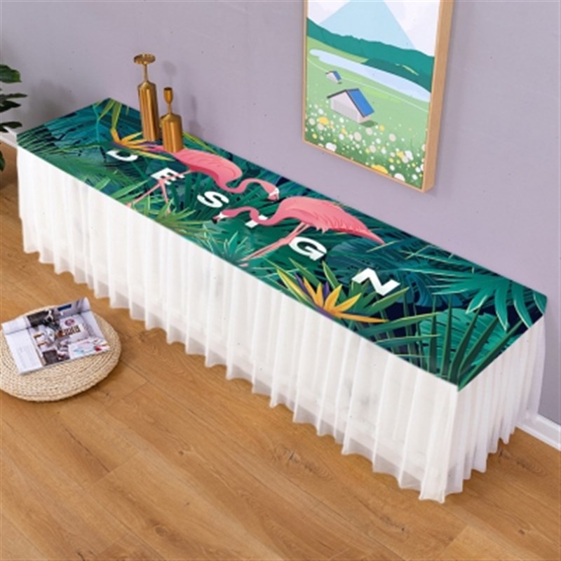 蕾丝长方形电视柜罩防尘罩桌布茶几罩床头柜罩盖布定制简约家用