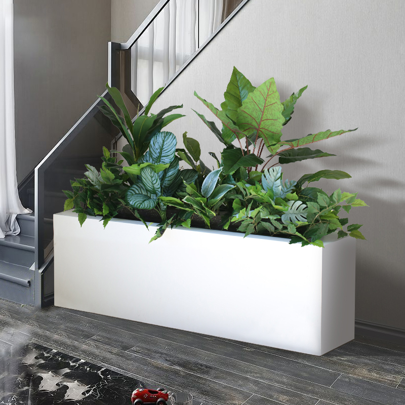 定制仿真绿植花艺楼梯下造景室内外花槽花箱隔断植物装饰盆景