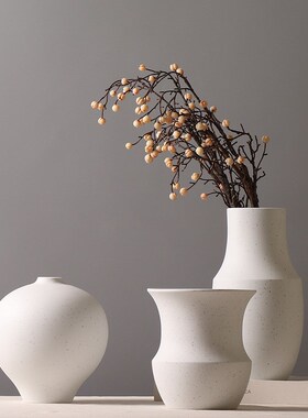 宋代美学陶瓷瓶古风复古黑白色茶室酒柜博古架仿古陶罐