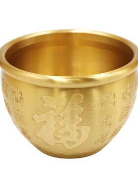 铜制聚宝盆招财进宝百福铜缸黄铜米缸聚宝盆客厅家居聚财小铜