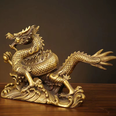 铜龙龙腾四海青龙汉龙聚宝祥龙大号生肖龙家居店铺业礼品