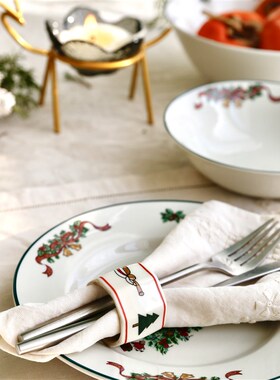 陶瓷餐巾布环 装饰环酒店口布折布摆台样板间餐巾扣买满