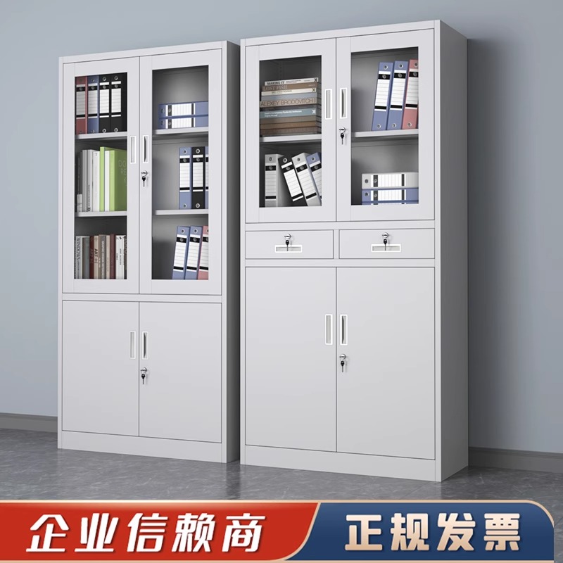 会计财务凭证柜钢制通玻文件资料合同专用档案柜办公室铁皮收纳柜