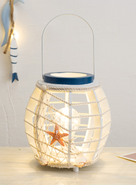 创意led发光地中海海洋风格家居夜灯笼串摆设个性室内卧室装饰品