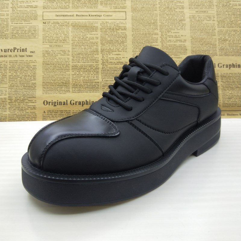 撤柜真皮厚底圆头英伦风商务正装百搭透气圆头德比鞋大头男皮鞋潮