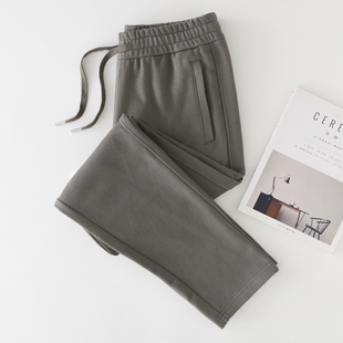 大码 男士 直筒裤 360G重磅纯棉毛圈休闲长裤 秋装 子宽松针织卫裤 新款
