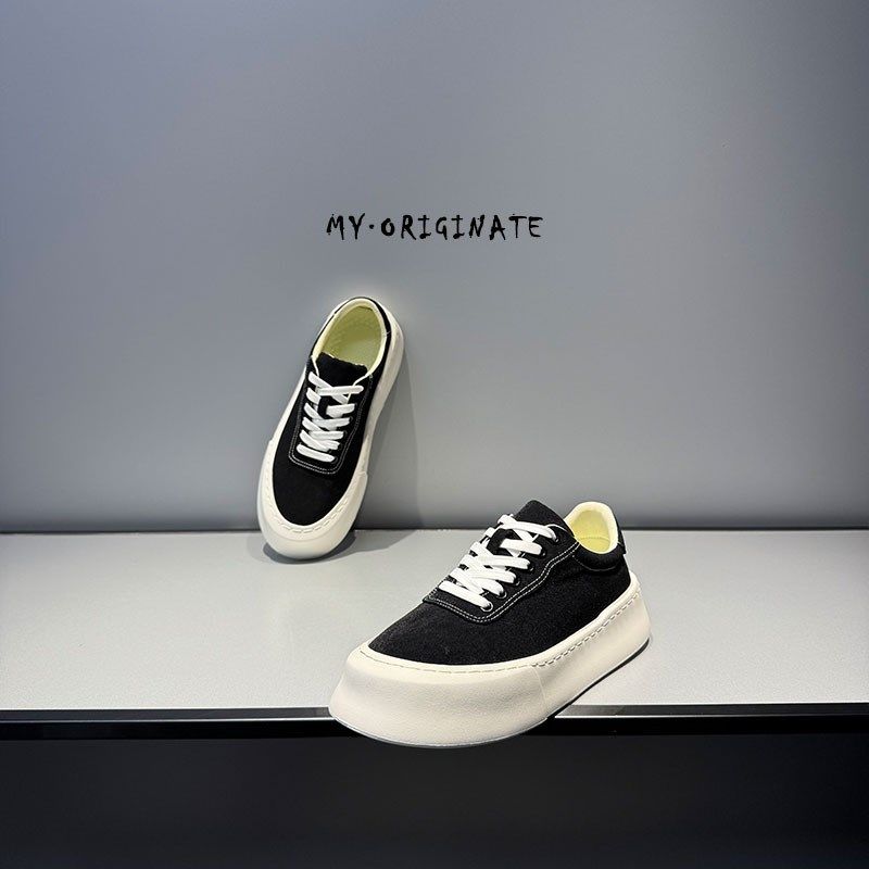 男鞋复古圆头休闲帆布鞋2025新款春夏透气布鞋男士厚底轻便板鞋潮,流行男鞋,休闲板鞋,淘宝优惠券,粉丝福利购,淘宝优惠卷