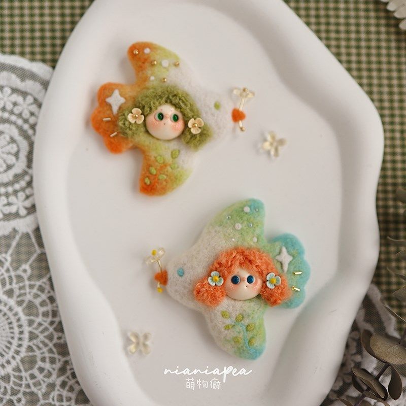 羊毛毡戳戳乐自由的鸟胸针扣冰箱 贴黏土手工DIY材料包 情侣礼物,居家布艺,缝纫DIY材料套装,淘宝优惠券,粉丝福利购,淘宝优惠卷