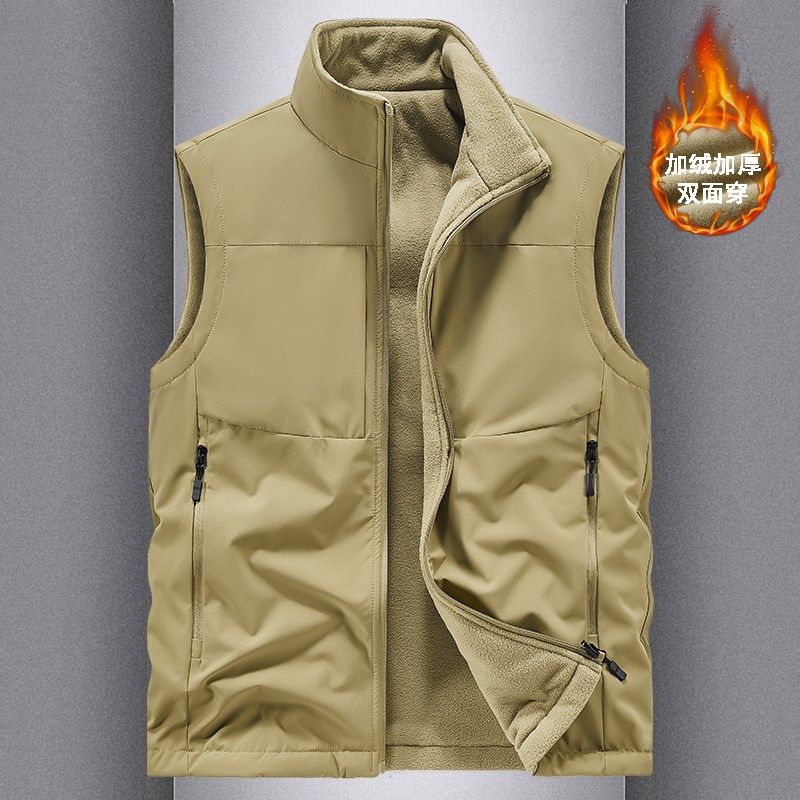 双面穿抓绒马甲男士秋冬户外运动上衣摇粒绒保暖背心坎肩马夹外套,男装,常规马甲,淘宝优惠券,粉丝福利购,淘宝优惠卷