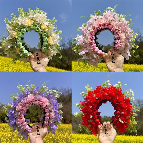 汉服泉州浔埔女簪花头饰民族发箍绢花立体爆款写真轻奢高颜值国风