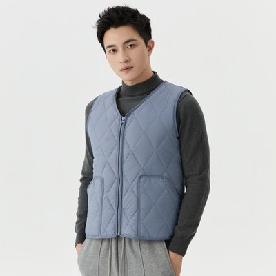 男士羽绒棉马甲保暖背心内穿青少年薄款修身加绒加厚短款秋冬内胆