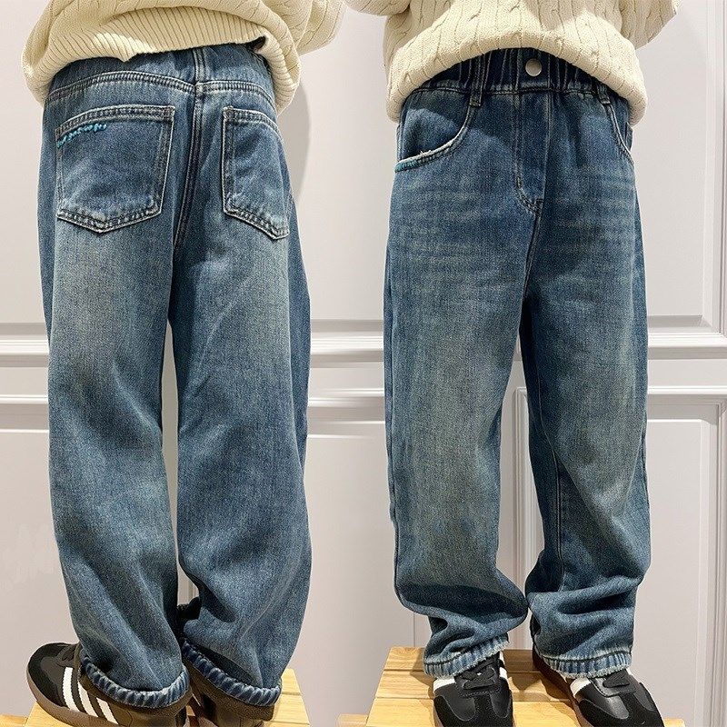 女童男童早春新款牛仔裤儿童裤子单裤直筒休闲裤显瘦显高百搭,童装/婴儿装/亲子装,儿童牛仔裤,淘宝优惠券,粉丝福利购,淘宝优惠卷