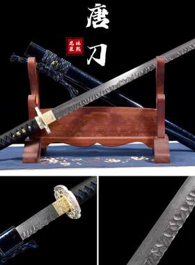 高锰钢户外未横刀武器手工一体绣春刀车载冷兵器锻打开刃唐龙泉