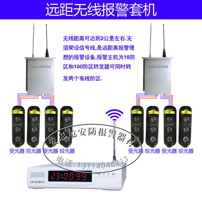 远距离大功率报警器 周界智能防盗报警系统 报警