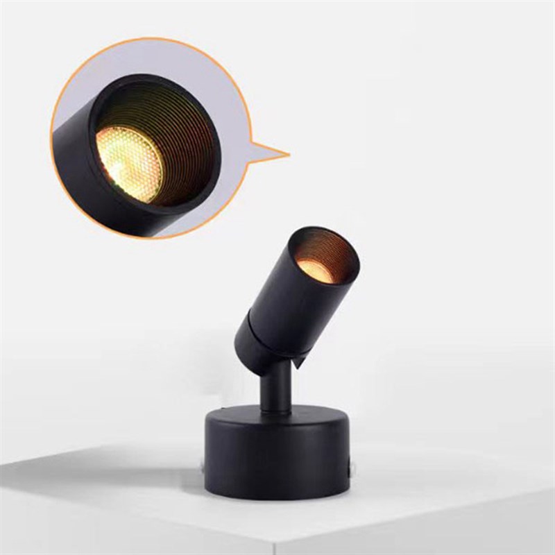 迷你小射灯彩色红绿蓝金黄光遥控RGB餐厅吧背景墙氛围灯.W1瓦