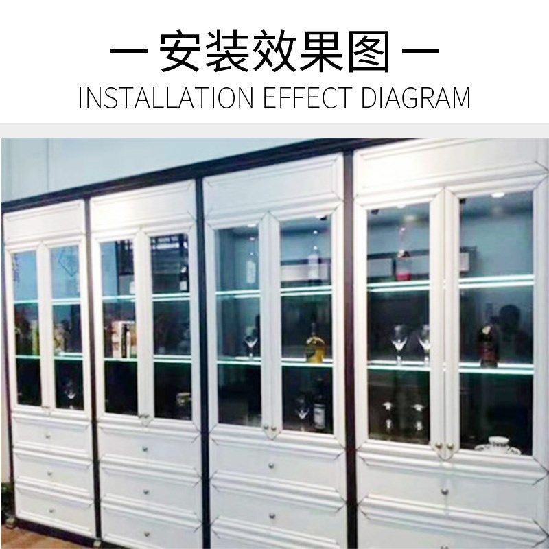 LED玻璃层板灯隔板夹8mm厚线条灯吊柜书柜酒柜饰品展柜灯条橱柜灯,家装灯饰光源,橱柜灯,淘宝优惠券,粉丝福利购,淘宝优惠卷