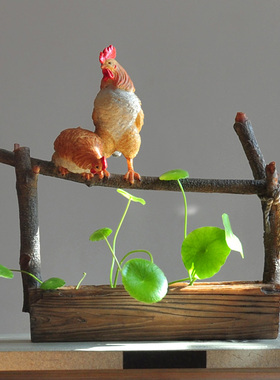 真自在创意鸡摆件可爱家居装饰品情侣桌面办公室老公送父亲的礼物