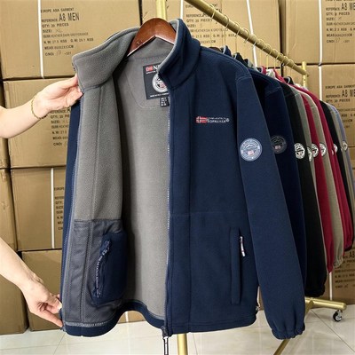 户外超厚双层加绒加厚高克重高密度一体绒保暖外套棉服男女款夹克