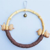 8玖 鹦鹉竹子果实啃咬秋千竹圈吊环玄凤虎皮牡丹鸟笼悬挂玩具用品