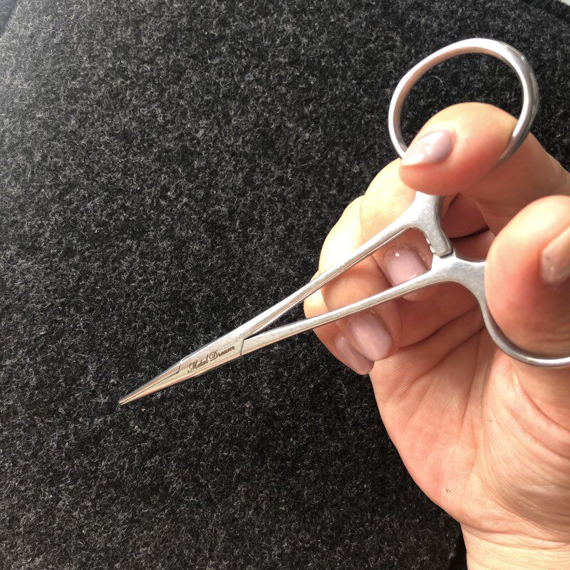狗狗拔毛钳宠物拔耳毛钳子棉花钳泰迪贵宾耳朵清洁夹止血钳不锈钢
