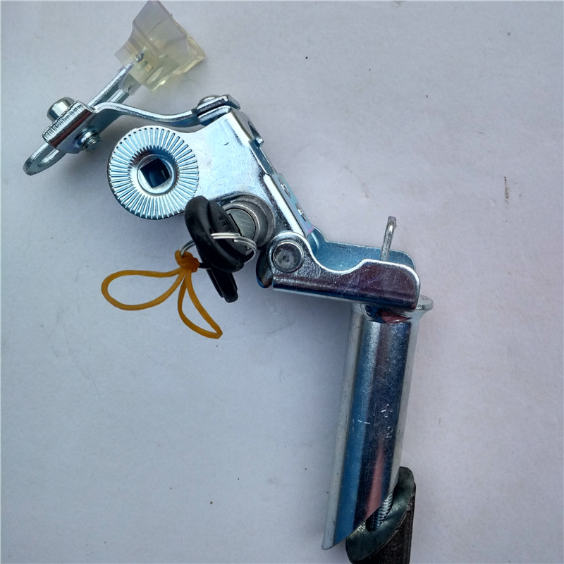 吊顶螺丝自锁型电动车坐杆翻转坐垫电池防盗锁坐管可折叠鞍座管